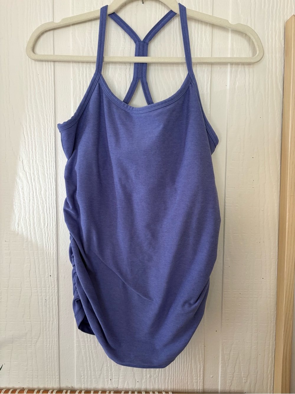 Beyond the Bump Purple Racerback Maternity Tank